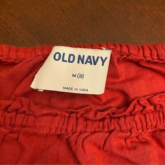 Old Navy | Red Bohemian Blouse, Size 8 - Picture 5 of 5